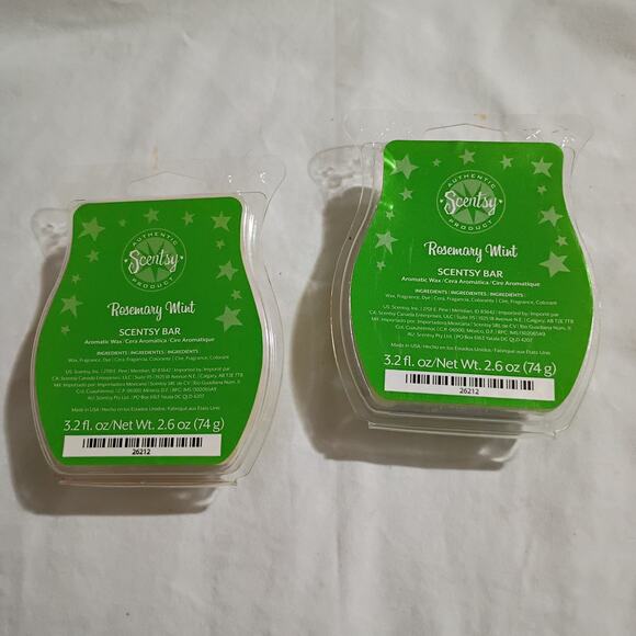 Scentsy Bar ROSEMARY MINT 3.2 oz Authentic(Set of 2) scented wax - Picture 1 of 3